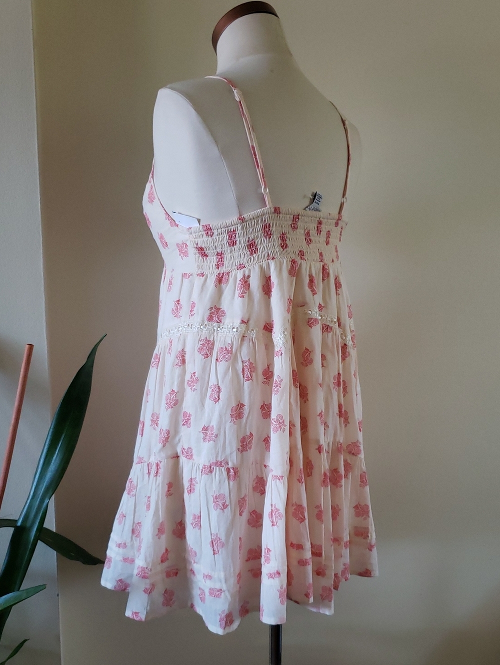 Patrons Of Peace NWT Bohemian Cotton Mini Tiered Dress - M - Picture 14 of 15